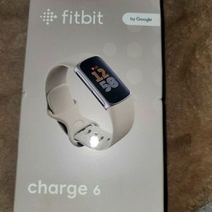 Fitbit  Charger 6 New Porcelain / Silver Aluminum *New*